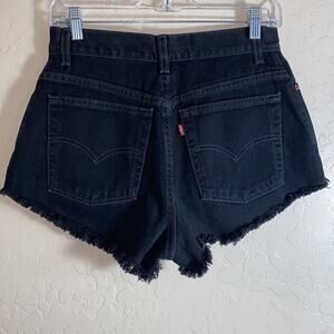 Levi’s 550 vintage black jean cut off shorts